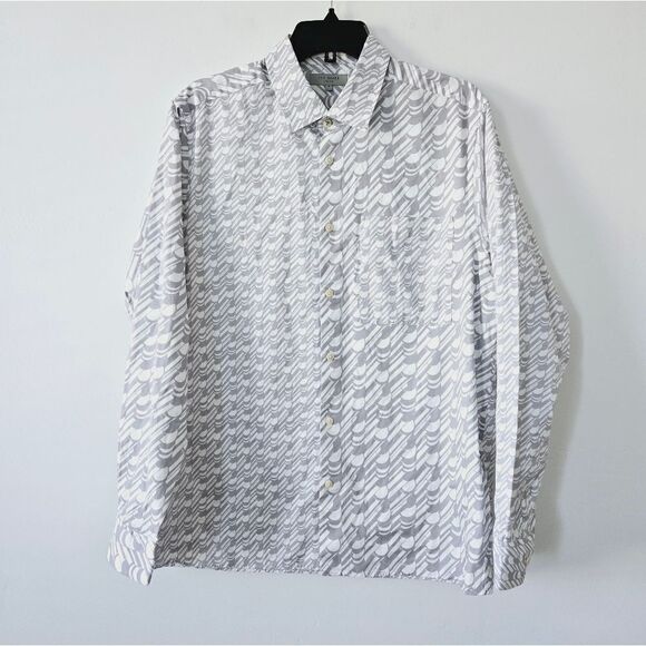Ted Baker Retrow Long Sleeve Gray Pattern Shirt NWOT - Picture 3 of 7